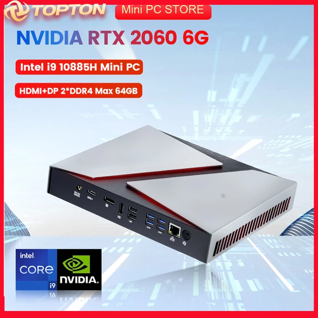 2023 New Intel i9 10885H Nvidia RTX 2060 6G i7 10870H Gaming Mini PC  Windows11 Pro DDR4 NVMe SSD Desktop Computer NUC 4K UHD DP