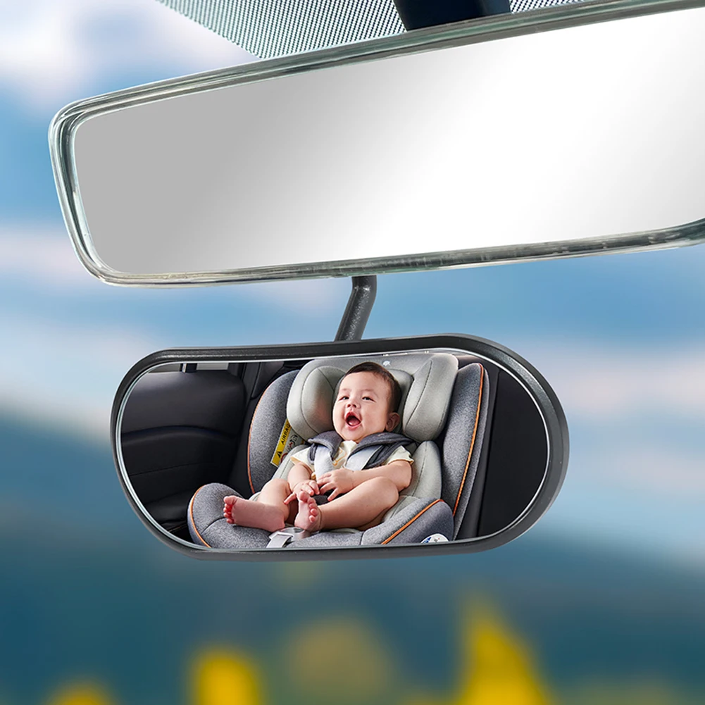 Baby Car Mirror 360° Adjustable Car Seat Mirror Adhesive Mount Automotive Rearview Baby Observation Mirror for Kids Observing