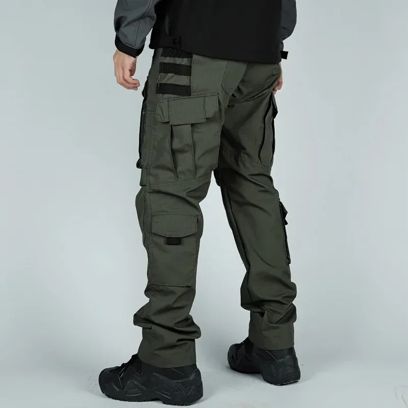 New Tactical Camo Cargo Pants Mens Multiple Pockets Waterproof Outdoor Training Overalls Field Combat Trousers Hunting Clothes 4