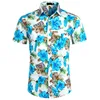 Summer Luxury Men's Shirt Pineapple Lapel Short-sleeved Print Hawaiian Shirts Loose Casual Fashion Oversized Tops Men's Clothing 6