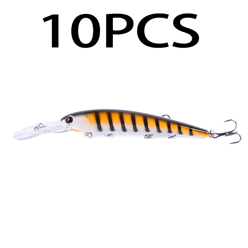 Deep Diving Minnow Wobbler Lure - Premium Fishing Bait for Bass, Pike, Walleye, and Perch