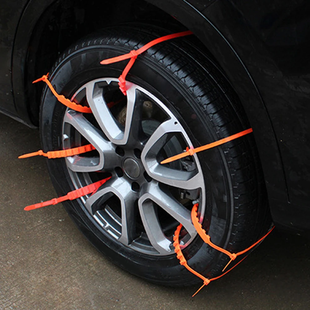 10Pcs Winter Snow Anti-Skid Tyre Cable Ties Nylon Auto Outdoor Snow Tire Anti Skid Chain Winter Car Chain Auto Accessories