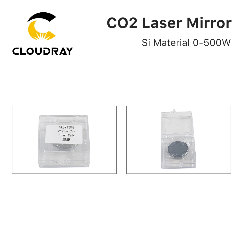 Cloudray 500W Co2 Laser Si Reflective Mirrors Lens Refiectivity 99.6% Black-Coating Reflector Lens for CO2  Laser Engraver images - 6