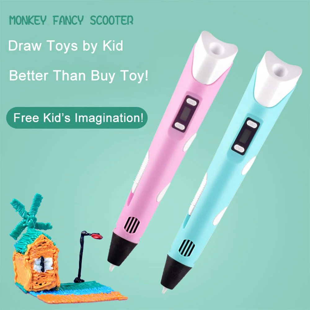 LCD Screen 3D Printing Pen for Creative DIY Projects and Gifts