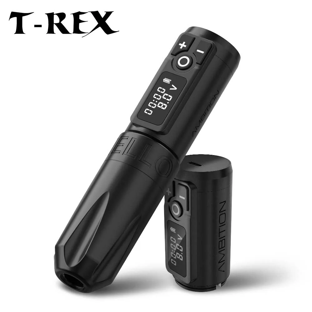 T-Rex Portable Wireless Tattoo Pen Machine Lithium Battery Power Rechargeable Power Supply 2000mAh LED Display Tattoo Equipment hylb 1061b battery 7 4v 2000mah lithium ion rechargeable battery for infrared thermal imager thermometer