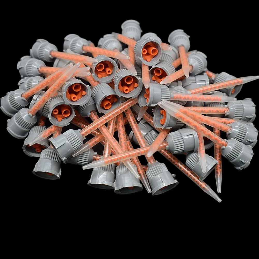 

50 шт. 10:1 статический смеситель смола AB клей смешивающая трубка смешивающие сопла Шприц Набор для двухкомпонентного жидкости смешивающая ма...