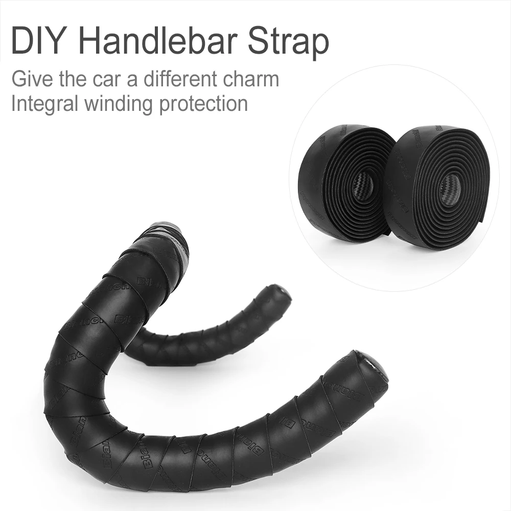 Bicycle handlebar strap BIANCHI PU+EVA Bicycle Handlebar Strap Anti-Slip Shock Absorbing Wear-Resistant Bicycle Cycling Accessories