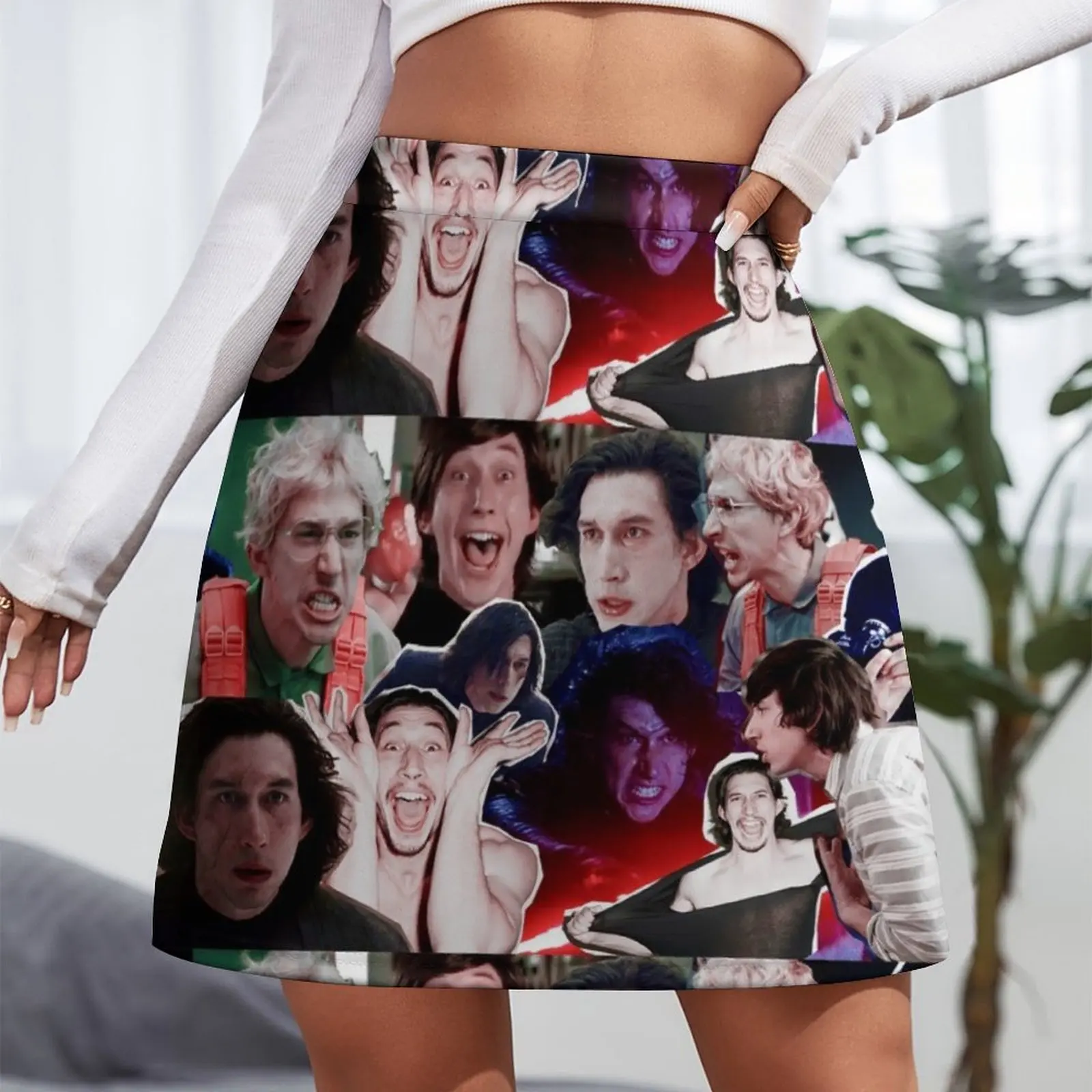 Angry Adam Driver Collage Mini Skirt new in clothes skirts for womens cute skirt Dresses