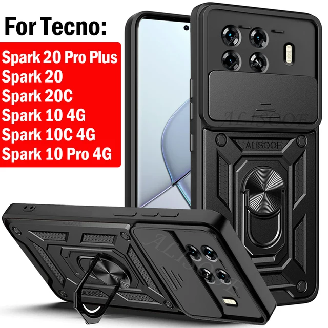 Armor Funda For Tecno Spark 20 Pro Plus 20c 10c 10 4g Case Slide Camera Ring.jpg