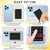 Silicone Suction Phone Holder Mat Multifunctional Suction Cup Wall Stand Square Anti-Slip Single-Sided Case Mount Back Sticker 5