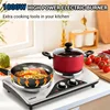 CUSIMAX Double Burners, 1800W Electric Hot Plate for Cooking Double Countertop Burner Portable Cast Iron Hot Plates 5
