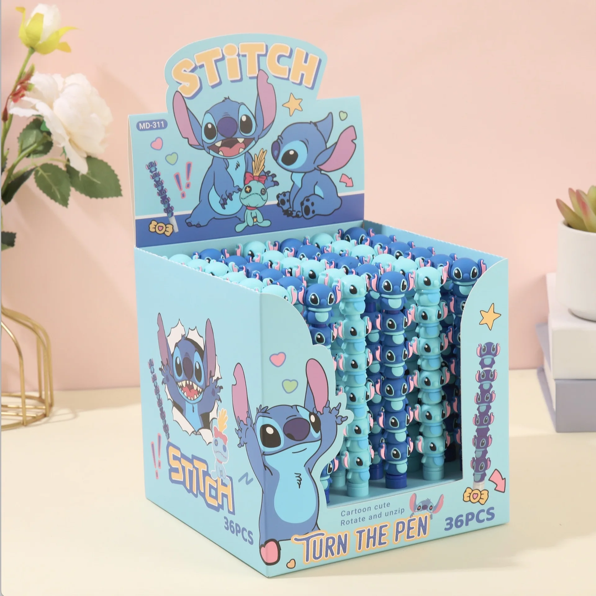 

Creative Stitch Disney Shape String Neutral Pen Revolving Pen Student Music Stress Relief Building Block Pen Children's Gift