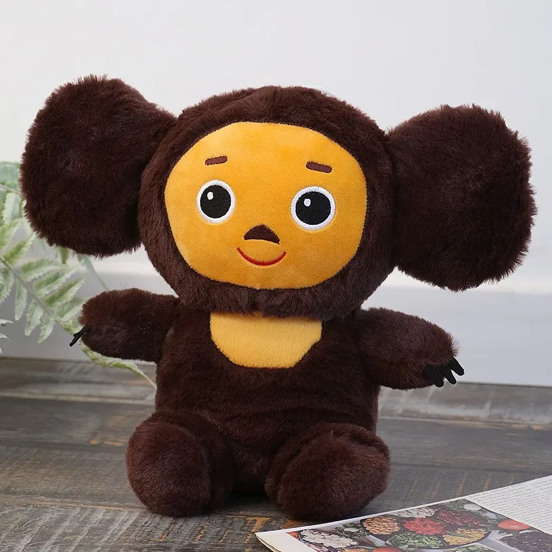 Cheburashka Monkey Keychain Plush Toy Cosplay 2023 Russia Movie Big Eyes  Monkey Kid Doll For Children Birthday Gift Costume Prop - AliExpress