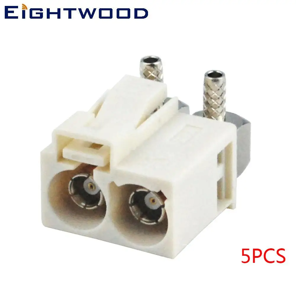 

Eightwood Car Radio Antenna Adapter Fakra B Witer/9001 Double Code Jack Female Right Angle for RG316 RG174 LMR100 Cable 5PCS