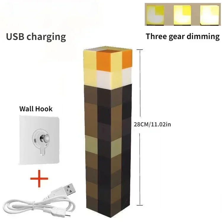 براونستون الألعاب مصباح يدوي LED ضوء الليل USB قابلة للشحن ديكور غرفة نوم الجدول مصباح الاطفال هدية أباجورة مصباح لجهاز الاستشعار ميسي