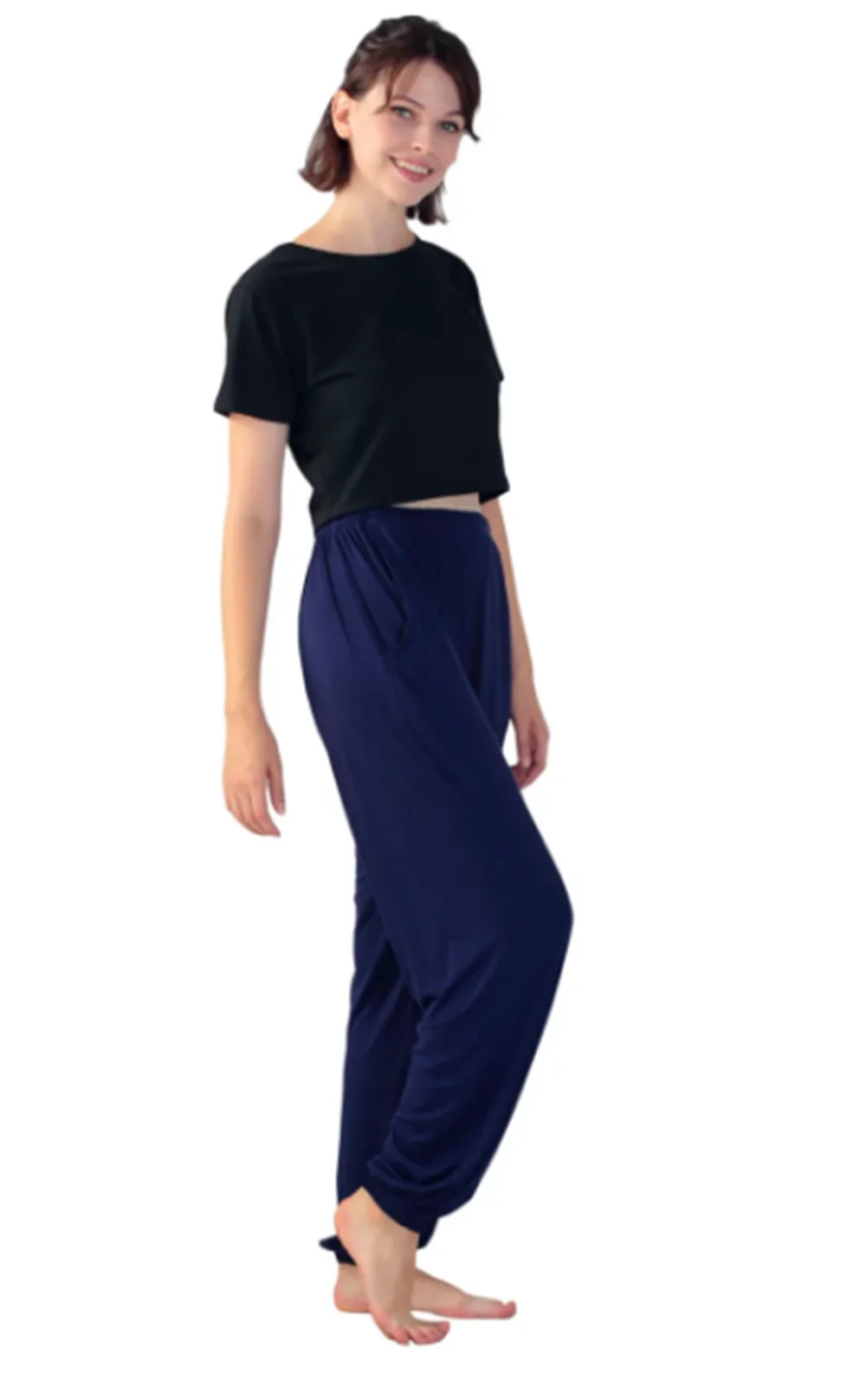 Plus Size, dehnbare, atmungsaktive Hose mit weitem Bein, weiche, bequeme Alltagshose, für Fitness, Yoga, Outdoor, Jogger, M, L, XL, 3XL, Insektenschutz – Detail 7