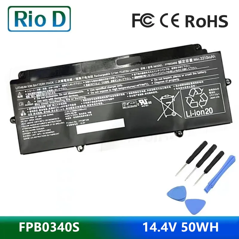 

14.4V 50WH 3310mAh FPB0340S FPCBP536 Battery Apply to Fujitsu LifeBook U937 U938 U939 U939X CP737634-01 laptop