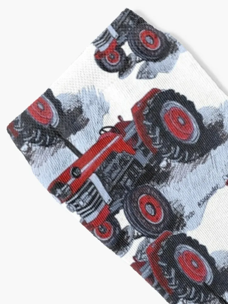 Red Tractor Socks socks funny men socks funny gift men's soccer sock