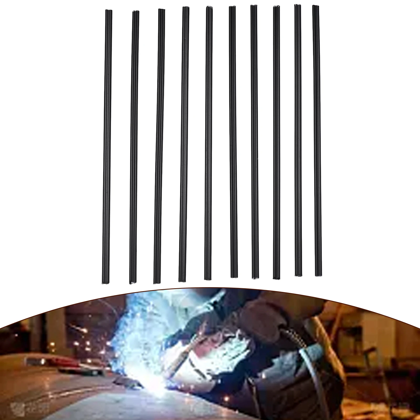 

10PCS Plastic Welding Rods (PVC / PP / ABS / PE) Welding Sticks Set 200mm Car Bumper Repair Tools Welding For Plastic Welder