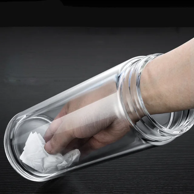 Leakproof Glass Tea Bottles With Infuser Stainless Steel Double Walled Bottle Portable Travel Drinking Lemon Water Cup 5