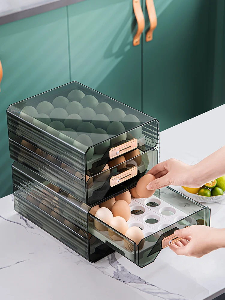 

Egg storage box, refrigerator special drawer type fresh-keeping food-grade finishing artifact to put egg tray egg tray box