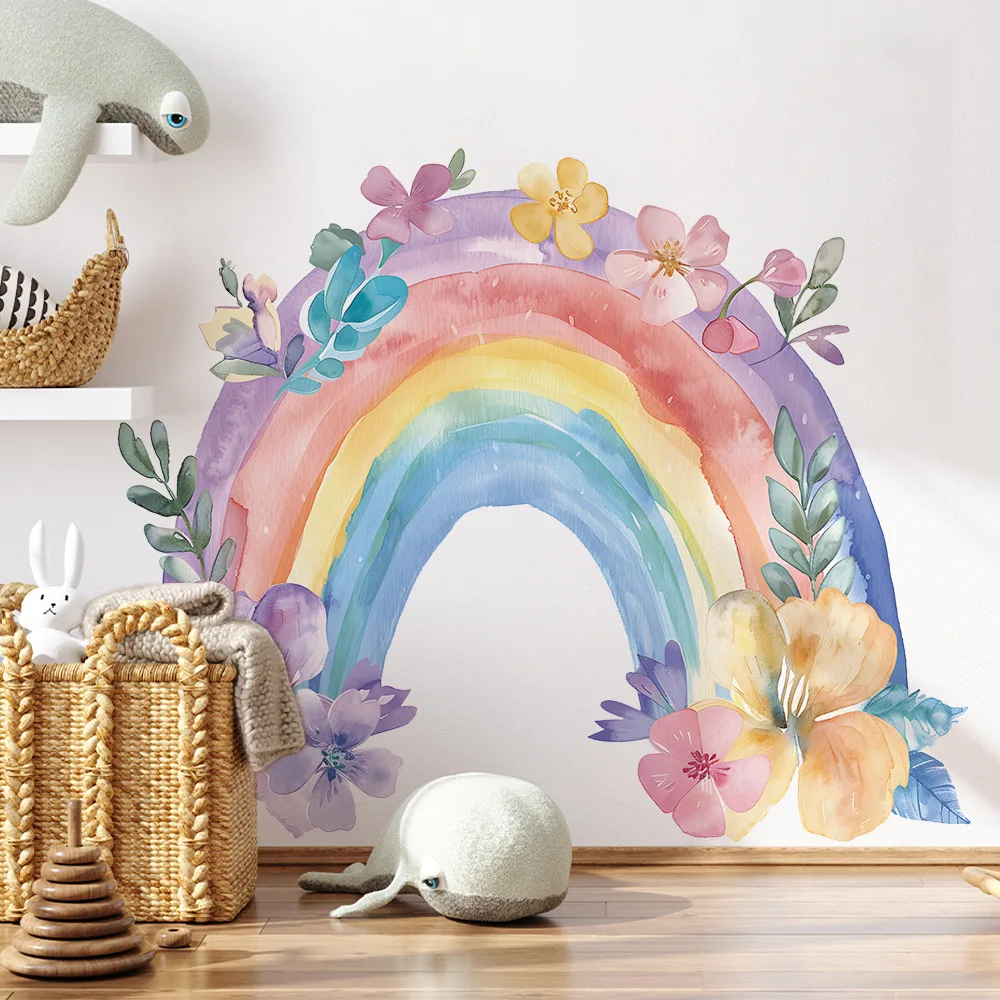 Large Rainbow pattern wall sticker self-adhesive PVC home sticker for Living Children Room wall stickers wall sticker