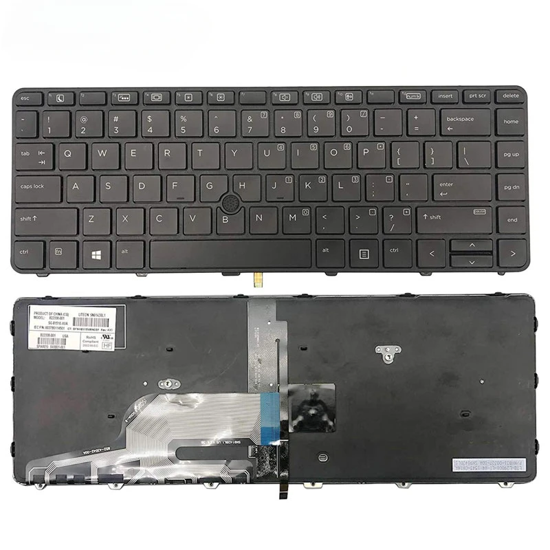 Clavier AZERTY Français Neuf Pour HP Probook 640 G2/G3, 645 G2/G3 - Avec Cadre