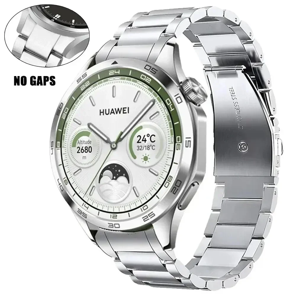 22mm No Gaps Link Bracelet Strap For HUAWEI WATCH GT 4 46mm Metal