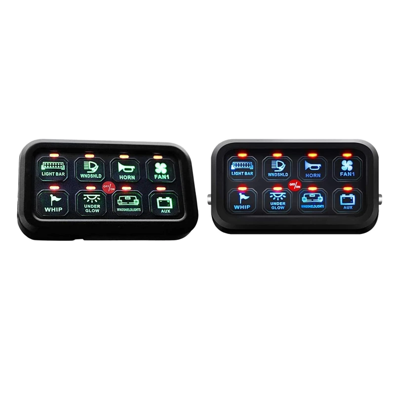 

8 Gang Switch Panel Contact Control Panel Car Control Automatic Dimmable Switch Panel Box For Car Marine Boat