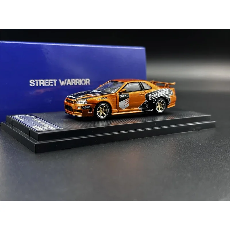 

Street Warrior 1:64 Skyline GTR R34 Z Tune NFS7 Underground Diecast Diorama Car Model Collection Toys