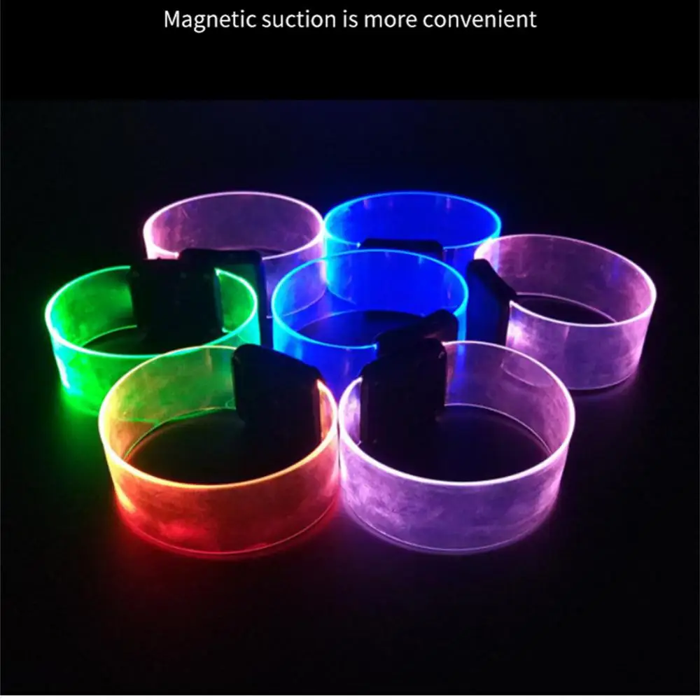 LED-Luminous-Bracelet-Magnetic-Wrist-Strap-Safe-Night-Light-Armband ...