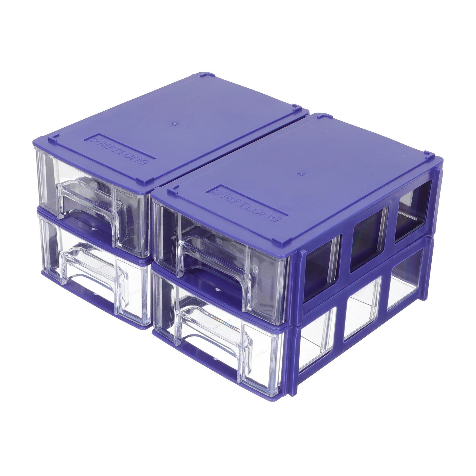 

4Pcs Tool Gadget Storage Boxes Plastic Drawer Type Stacking Storage Boxes