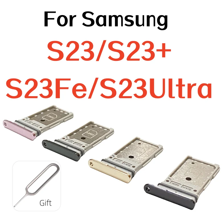 Dual Slot SIM Card Tray Holder Replacement for Samsung Galaxy S23 Series