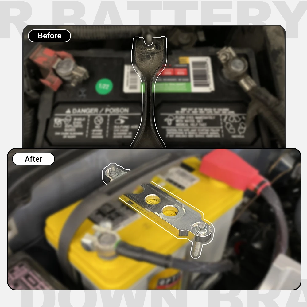 Car Racing Battery Tie Down Hold Bracket Lock Anodized for JDM Honda Civic/CRX 88-00 Car Accessory PQY-BTD71