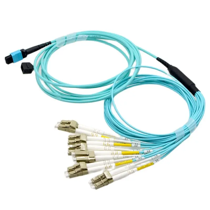 1pcs New 3m Optical FiberJumper MPO-LC 8~12Core 10 Gigabit Multimode OM3 40G Optical Connector Wholesale Free Shipping