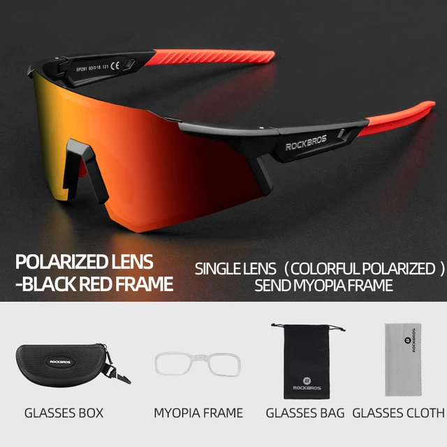 ROCKBROS Bicycle Glasses Photochromic Polarized Lens Bike Sunglasses