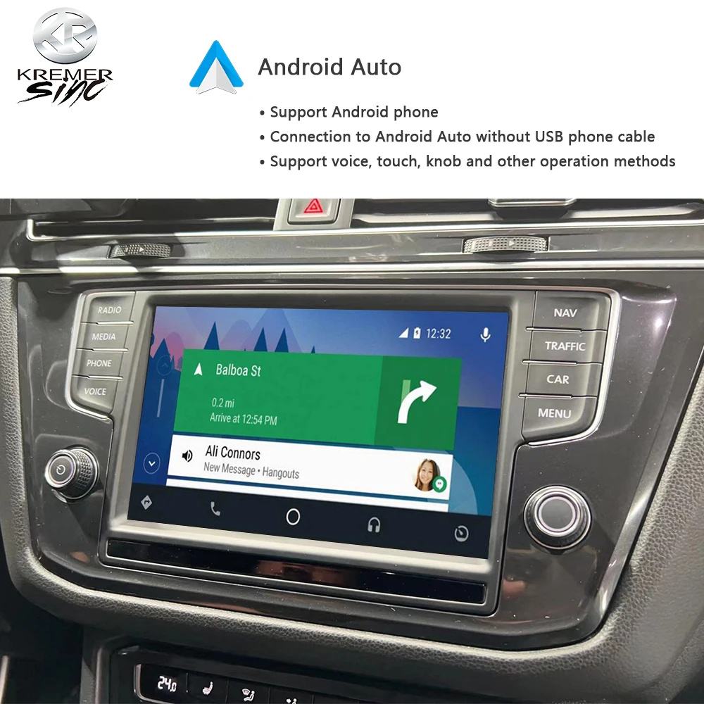 Wireless CarPlay AndroidAuto Smart Module Microphone For Volkswagen RNS510 Golf Tiguan Passat 2012-T5.1 Multivan