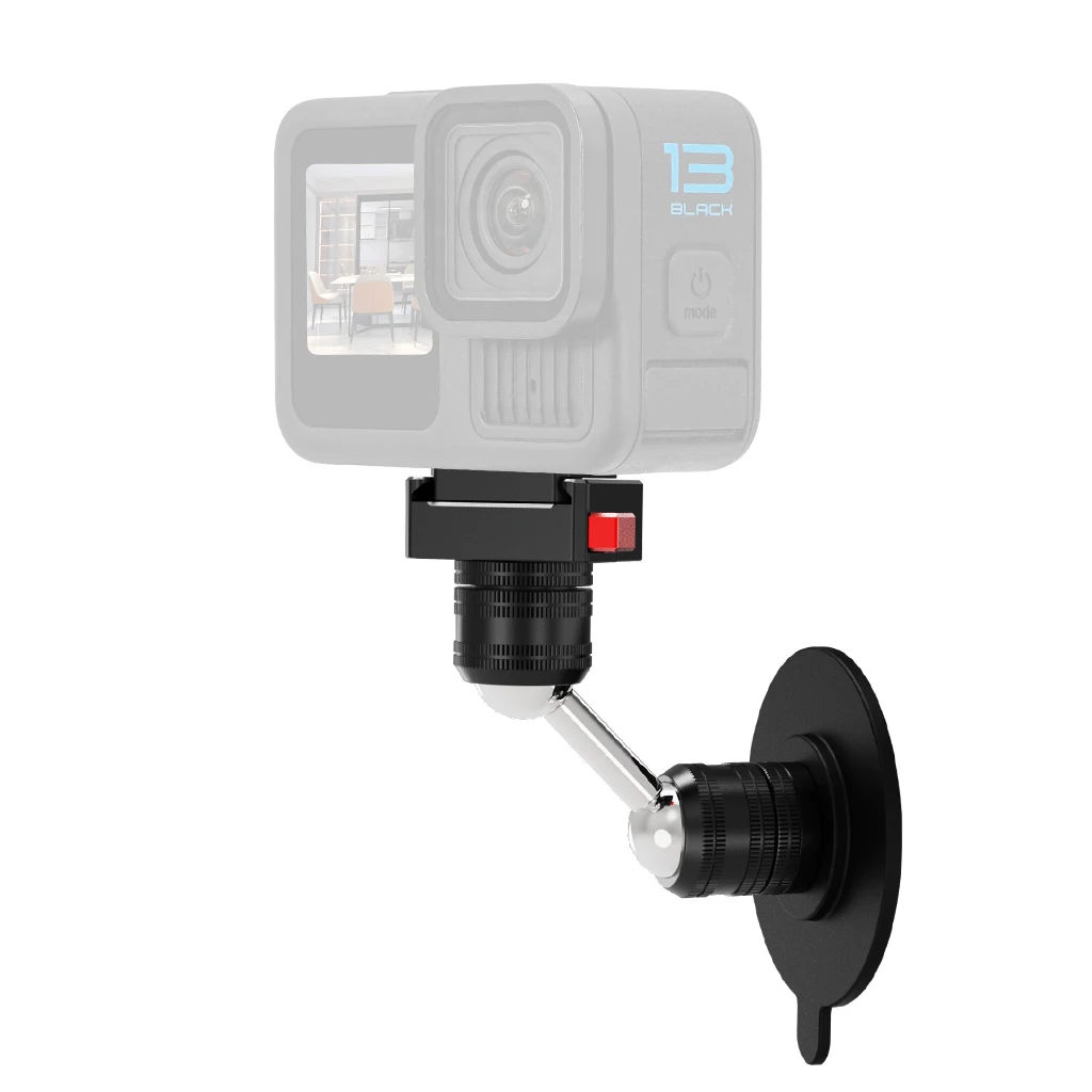 360° Drehbarer Kugelkopf Schnellverschluss-Halterung Klebende Aufkleberbasis für GoPro OSMO Pocket 4 Insta360 Go 3 3S Ständerhalterung
