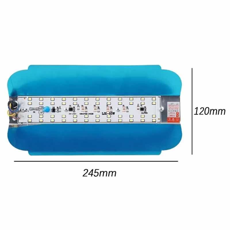 LED Light LED Flood Light 220V High-brightness Workshop Safety Light 6000k White Garage Courtyard Lawn Waterproof Wiring Panel