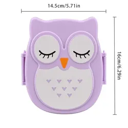 Compact & Colorful Kids Lunch Bento Box Set (1pc purple)