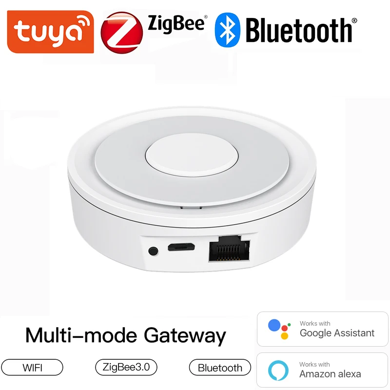 

Умный концентратор Tuya ZigBee3.0, беспроводной/проводной/Bluetooth-шлюз для дистанционного управления через приложение, работает с Alexa Google Home Assistant