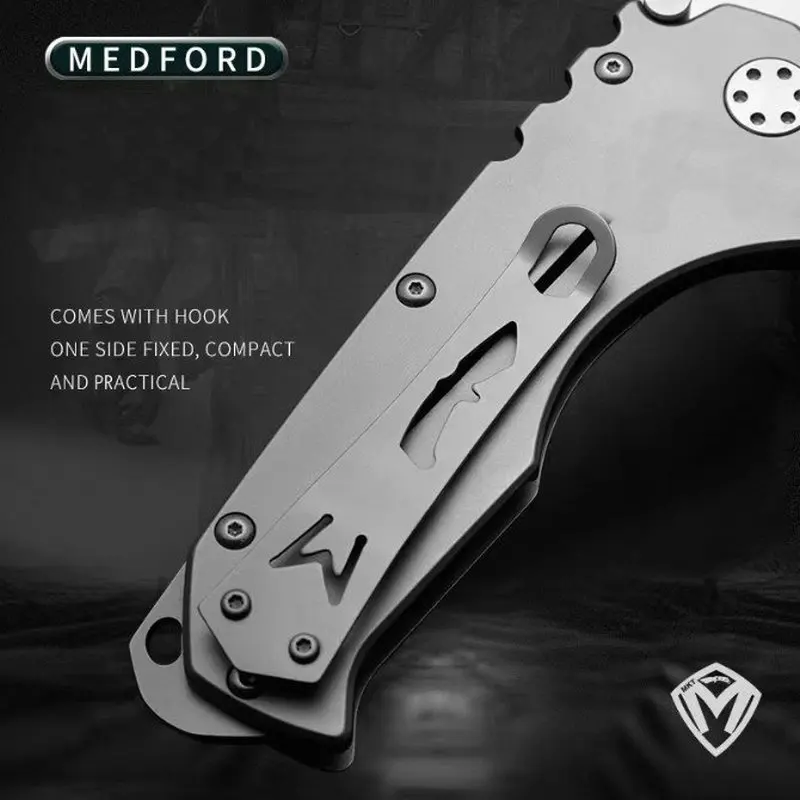 TRSKT MEDFORD MKTS Heavy Duty Folding Knife Emergency Rescue Tactical Camping Hunting Knife Sharp Fruit Knife Outdoor Tool 5