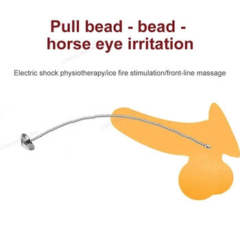 2022 Urethral Blockage Male Penis Plug Stainless Steel Urethral Beads Dilator Stimulation 18size Horse Eye Pot Lid Masturbation 2