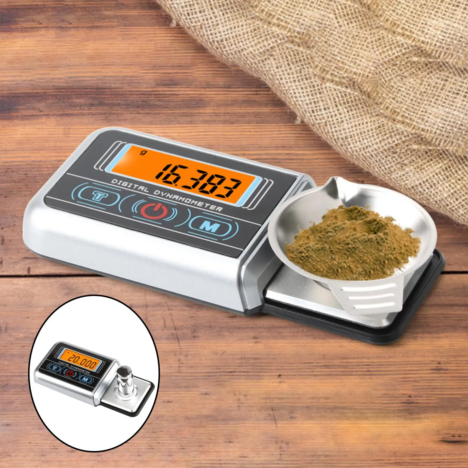 Professional High Digital Mini Turntable Stylus Force Scale , Backlight for Tonearm Phono, Jewellery, Portable