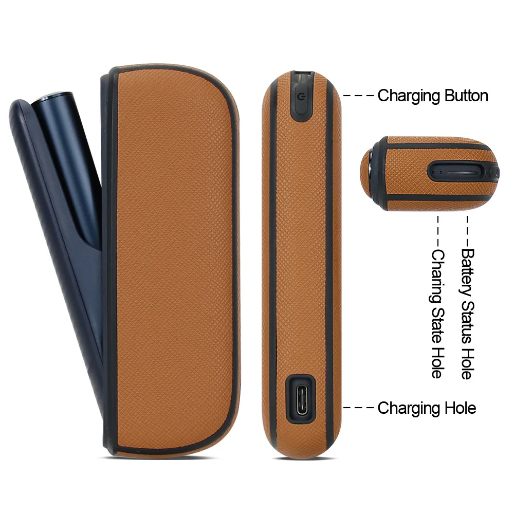 IQOS ILLUMA용 도어 커버 가죽 케이스 ICOS ILLUMA용 전자 담배 쉘 홀더 케이스 IQOS 액세서리용 파우치 가방 보호