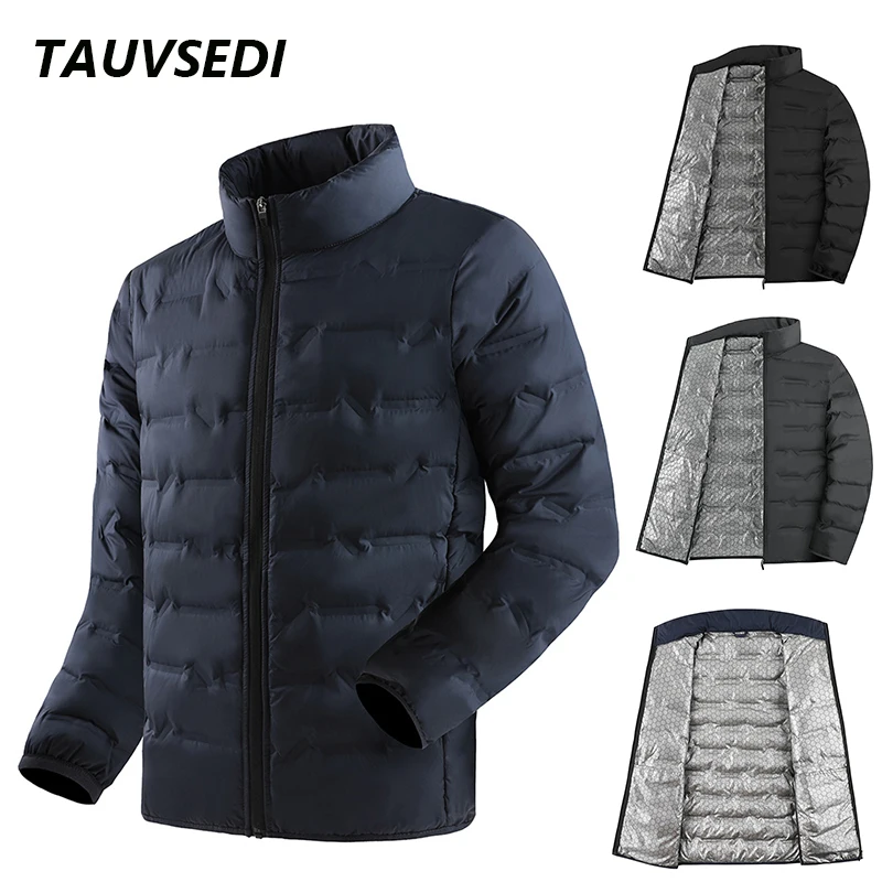 Men White Duck Down Jacket Warm Thick Stand Collar Windproof Puffer Jacket Mens Lightweight Coat Casual High Quality Jacket Male