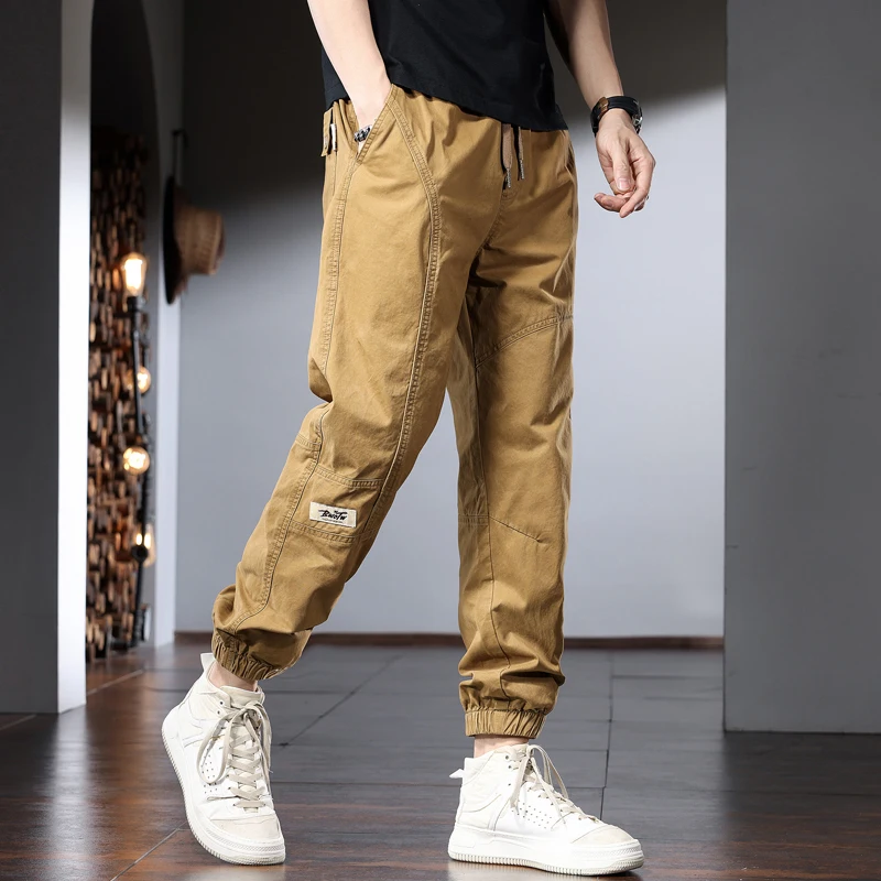 Baggy Khaki Pants Outfit Mens Fashion Cotton Casual Pants Men