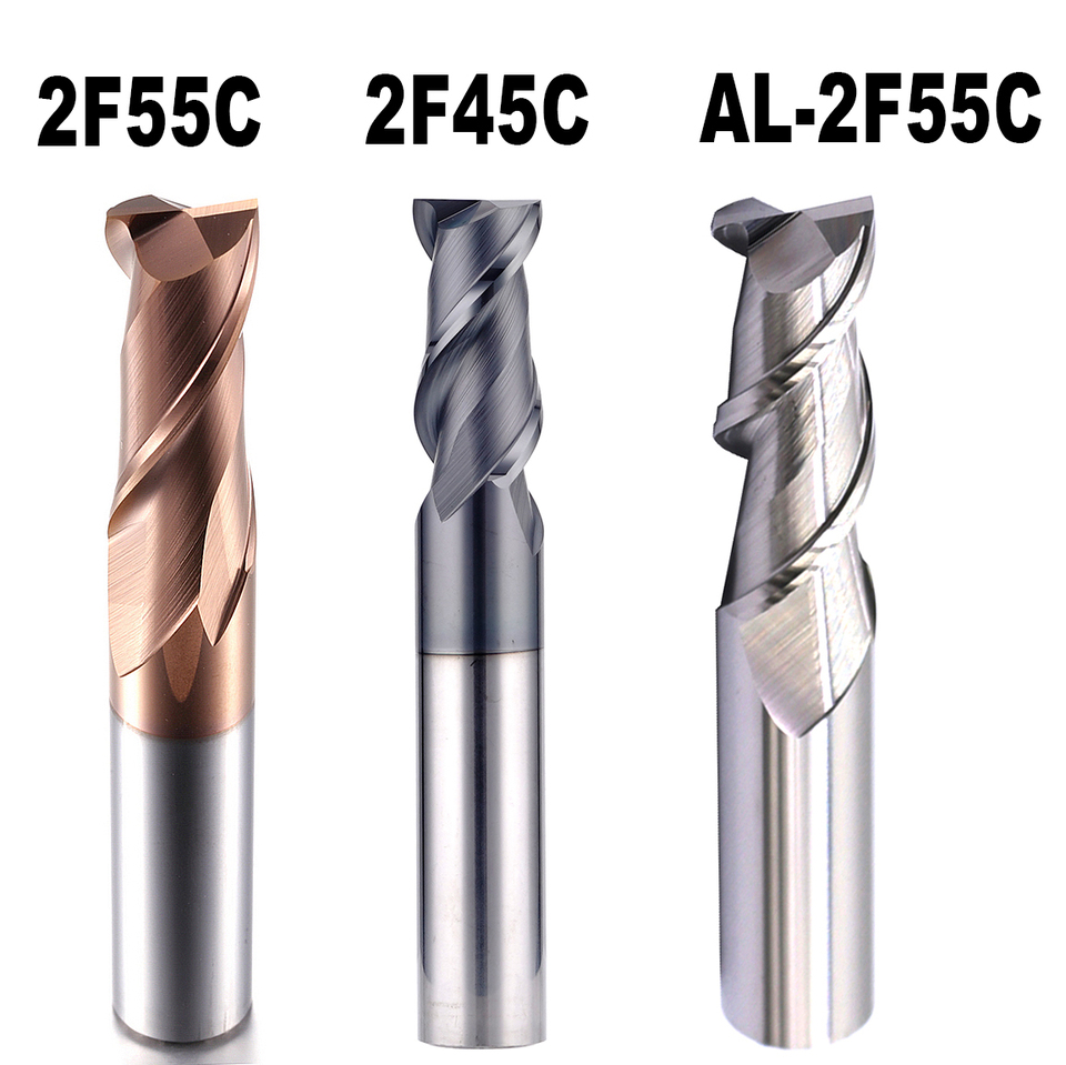 MZG 2 Flute HRC45 HRC55 1 2 3 4 5 6 8 10 12 mm Copper Wood Milling Cutter Alloy Carbide Tool Tungsten Steel CNC Lathe End Mill