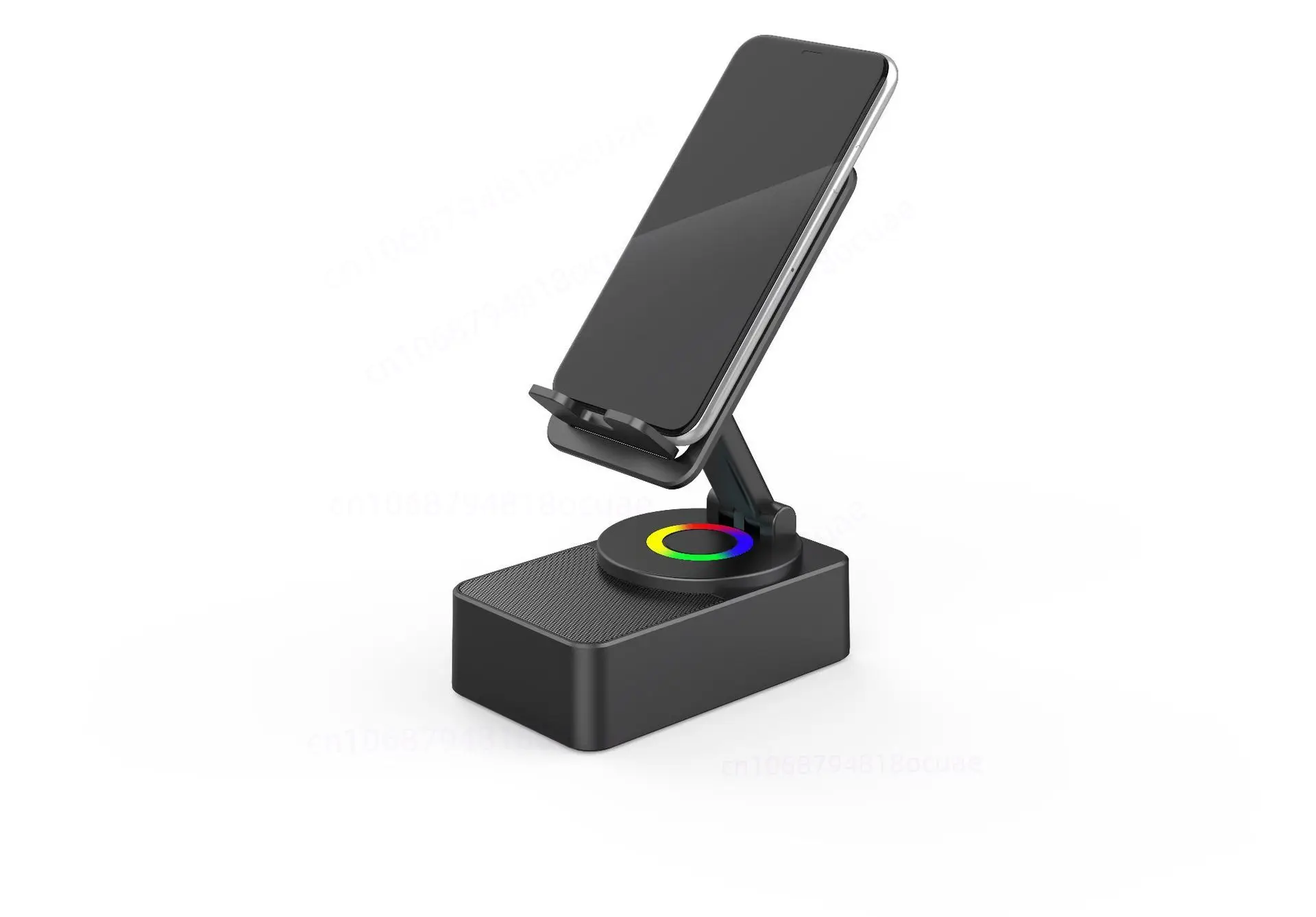 360° Rotating Phone Stand with Bluetooth Speaker & Power Bank, Adjustable Tripod