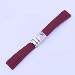 Universal 20mm Silicone Rubber Watch Strap - Versatile Wristband - 20x16 (Red)